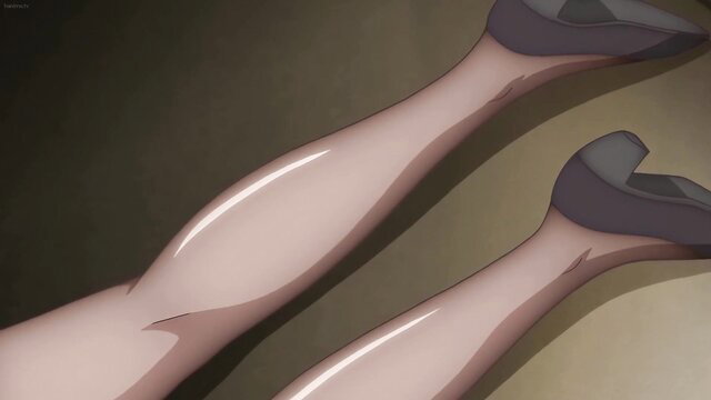 Anime legs in high heels from Korashime 2 Ep.3 hentai closeup