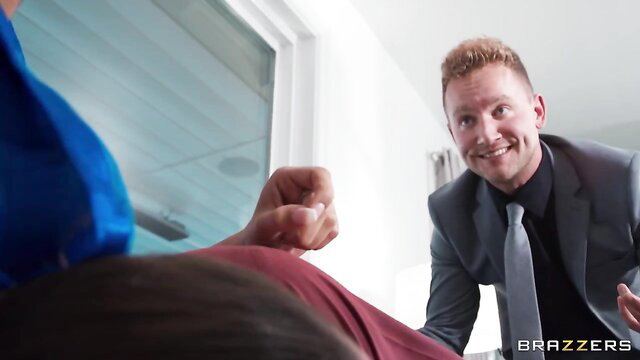 Armani Black bent over fucked by suited guy in cheating wife scene