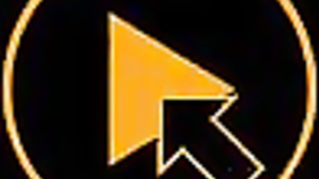 Animated glowing yellow play button on black, hot porn video teaser