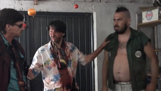Gisele Ferran in Zombio 2 zombie scene with tits out, celeb nude hot video