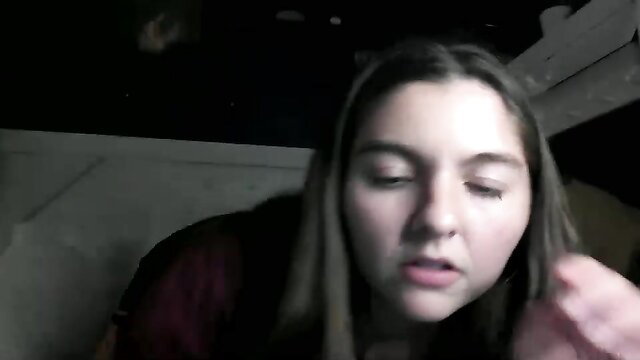 Brunettebaby040 closeup face in dim light, amateur Chaturbate tease