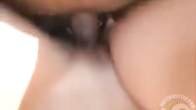 Closeup of pierced slut's wet pussy stretched by stranger's cock outdoors