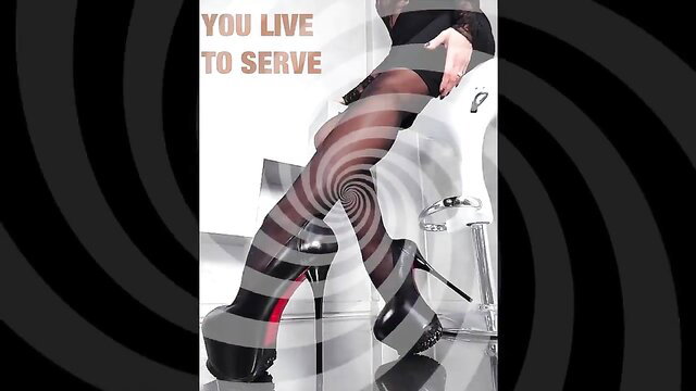 Samantha Sez SS Slave Brainwash: Sexy legs in stockings, heels, hypnotic spiral