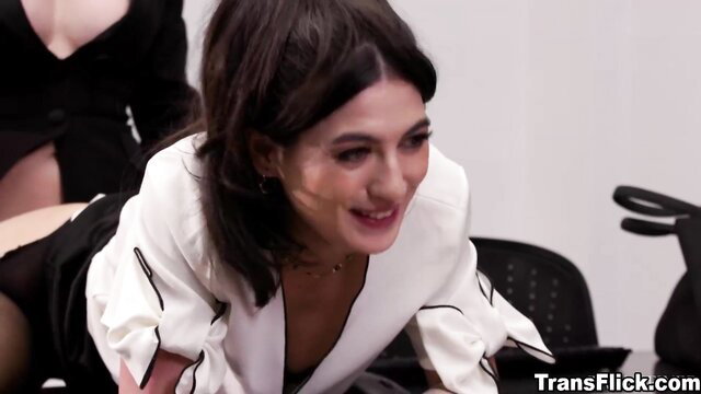 Ariel Demure smiles in white blazer during interview watch fuck