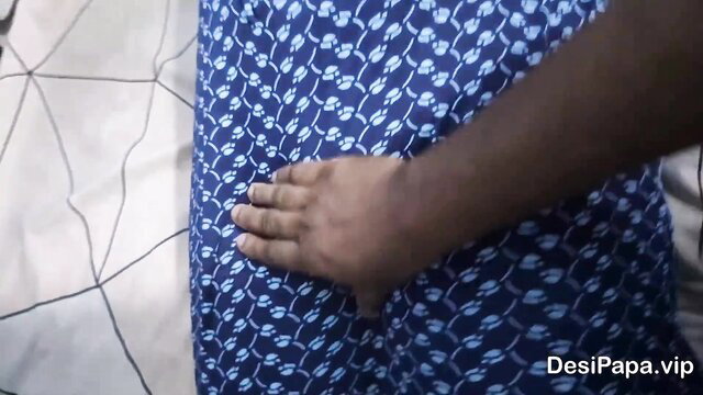 Indian Mallu Bhabhi groped in blue dress by man, real amateur tease