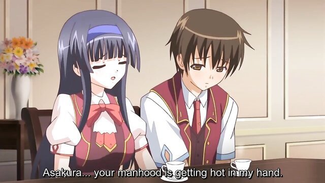 Hime-sama Gentei Ep.1 Asakura handjobs guy's manhood in sexy dress