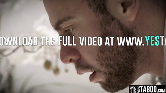 Handsome bearded man profile view in adult video thumbnail