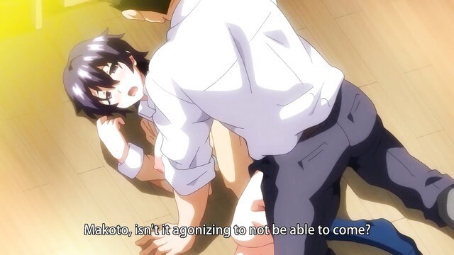 Mako-chan Kaihatsu Nikki: Teased guy in agony can't cum, held down by woman