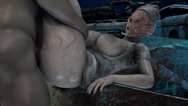Silent Hill horror nurse fucked by monster in breeding scene