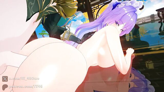 Phantylia fucks Cantarella futa on all fours big ass hentai