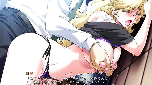 Blonde Ura Kyoushi Saori groped and fingered in lingerie by teacher