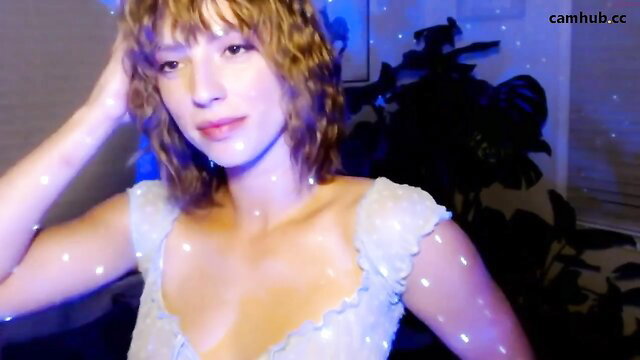 LENNONZEST sexy brunette in sparkly low-cut dress posing seductively