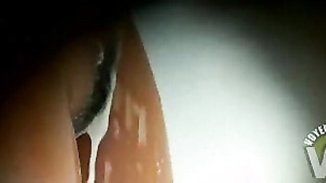 Closeup of trimmed vagina with cum dripping from attractive stepsister