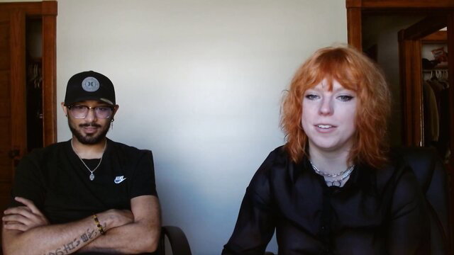 Sisypheanlove redhead with Arab guy in sheer top, Chaturbate couple tease