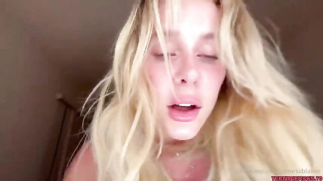 Logan Valerie blonde bombshell nude POV closeup face moan OnlyFans leak