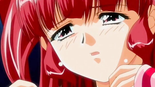 Redhead anime hentai girl with teary eyes from Words Worth Gaiden Ep.2
