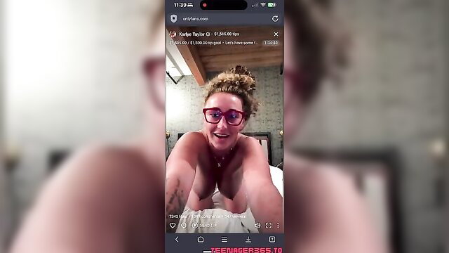 Karlye Taylor nude strip livestream closeup tits smiling