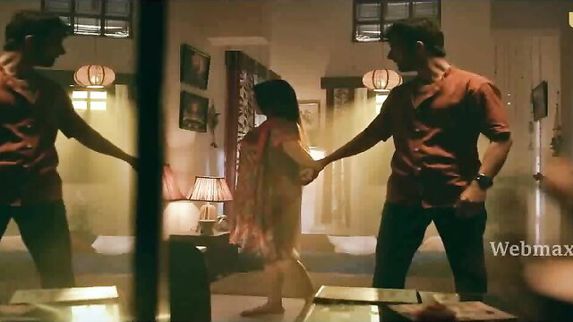 Indian couple in saree holding hands intimately, Ullu Nurse Part 01