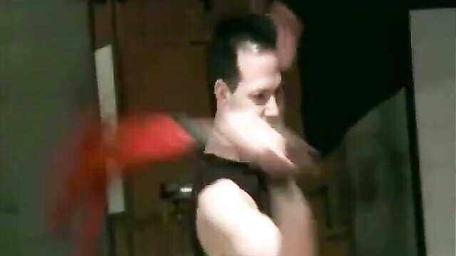 Tied MILF bound and spanked in intense fetish play