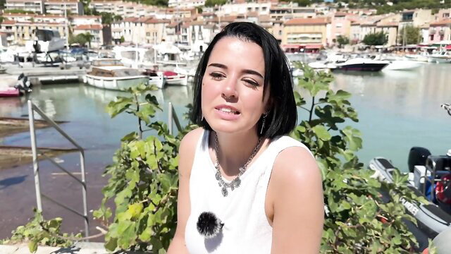 Rose 20yo vet student in white tank top by marina in France