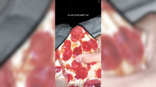 Young blonde curly jock stroking thick cock closeup in bed