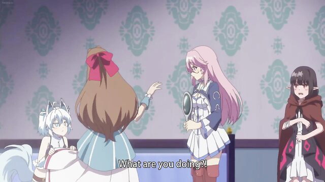 Kaifuku Jutsushi no Yarinaoshi Ep.10 anime girls in uniforms, fox ears, pink hair