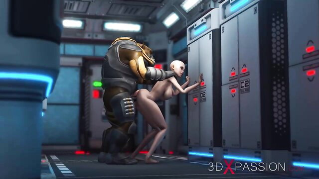 3DXPassion alien lover fucks nude female robot from behind
