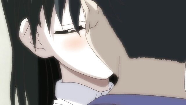 Shiny Days Kiyoura anime hentai couple kissing close-up face-to-face