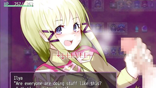 Blonde anime girl Illya with ahegao face in Succubus Tamer 2 hentai