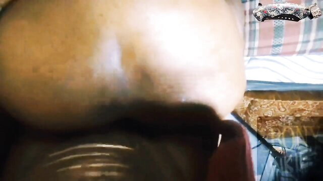 Filthy ebony babe's wild curves and massive ass in POV tease