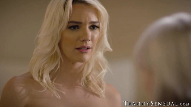 Blonde Kenna James nude with shemale Lianna Lawson in hot sex scene
