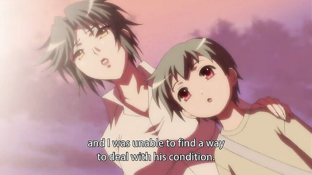 Inyouchuu Etsu Ep.1 anime hentai sisters embrace tenderly outdoors