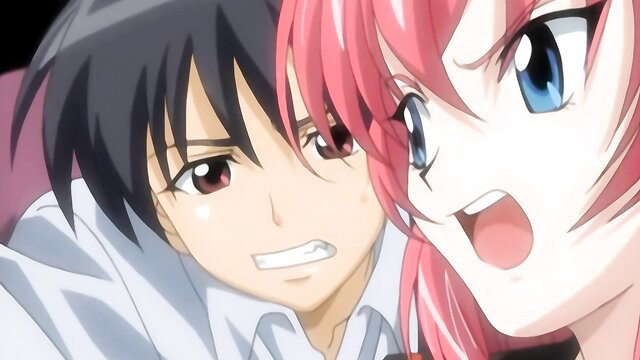 Anime babe with pink hair deepthroats and gets facial cumshot