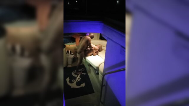 Blonde screams as BBC fucks her hard on yacht deck