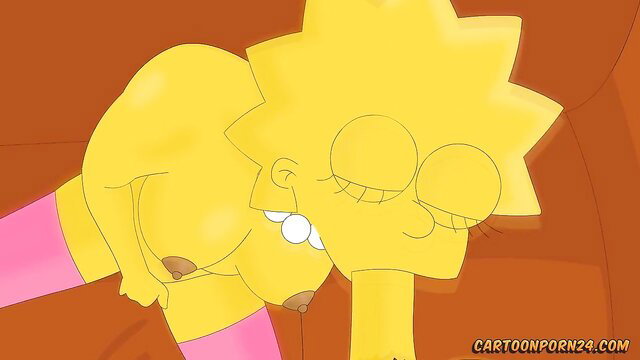 Lisa Simpson nude in pink stockings, explicit Simpsons porn thumbnail