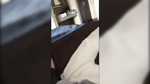 Dutch platinum blonde creampied by handyman in bed