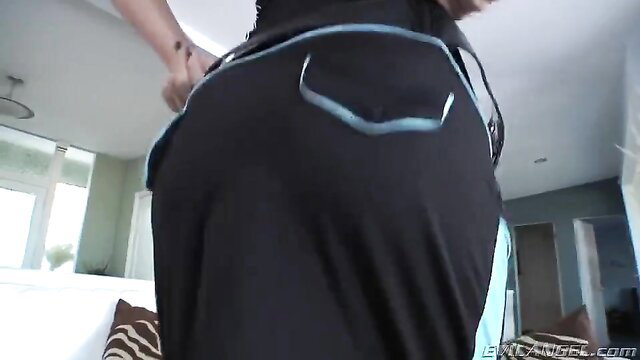 Danika Dreamz shemale in tight black dress, big ass bent over dominated