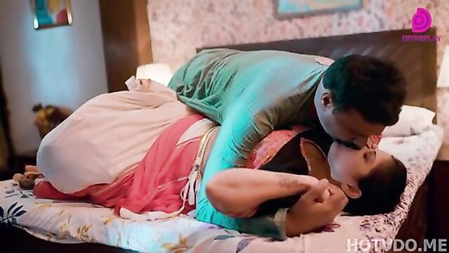 Indian couple passionate missionary kiss in saree hot web series