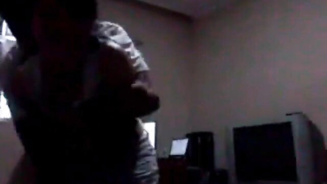 Blurry amateur GF grabs BF's crotch hard in dimly lit room