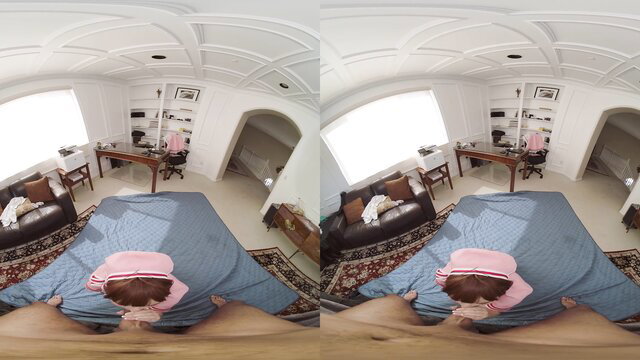 Leana Lovings pink lingerie POV tease on bed