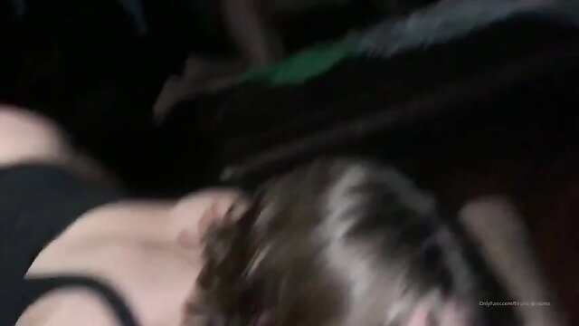 Nerdy girl in glasses fucked by BBC, amateur interracial sex