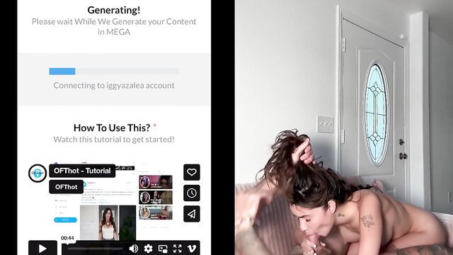 Mini Stallion nude in Tiny Dick Destroyer, teasing with hair toss by door