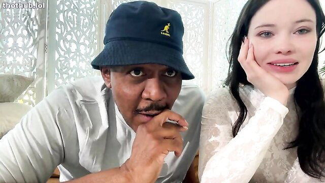 Okichloeo flirty livestream with black man in hat, leaked video thumbnail