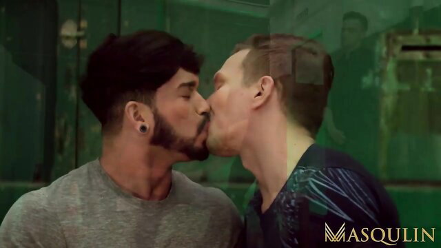 Ethan Chase kisses hot cop in MASQULIN Perps gay arrest scene