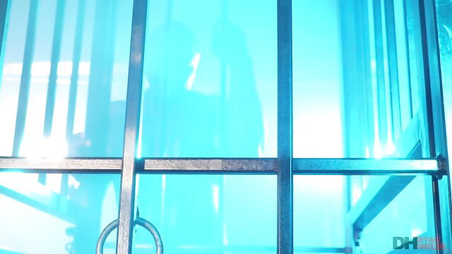 Maddy O'Reilly in steamy blue-lit tease, hardcore anal star