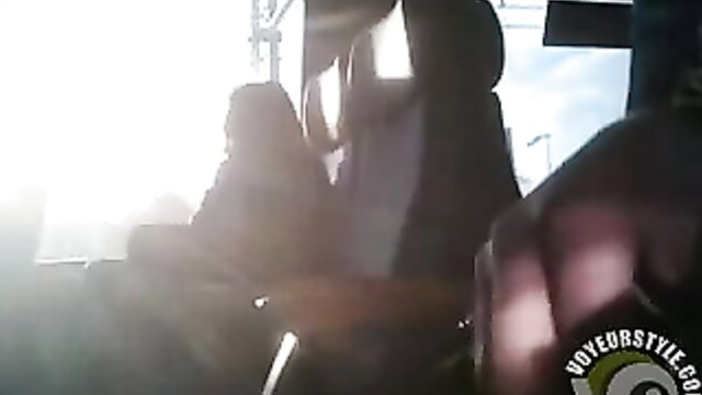 Black girl shocked by guy masturbating on public train