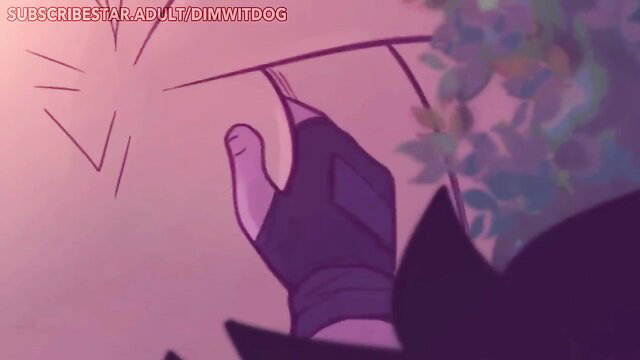 Anime hentai girl POV deepthroat blowjob with gloved hand cumshot