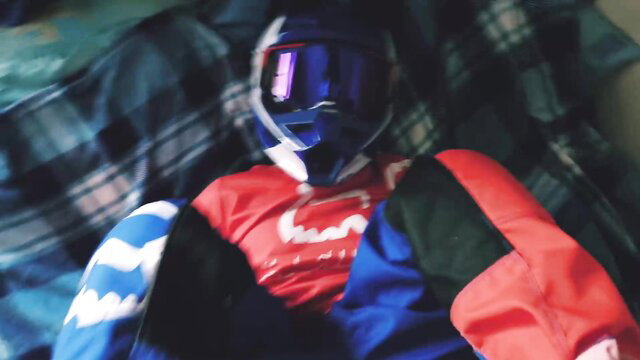 sneakersmax98 motorcyclist in MX helmet and gear pummels pal