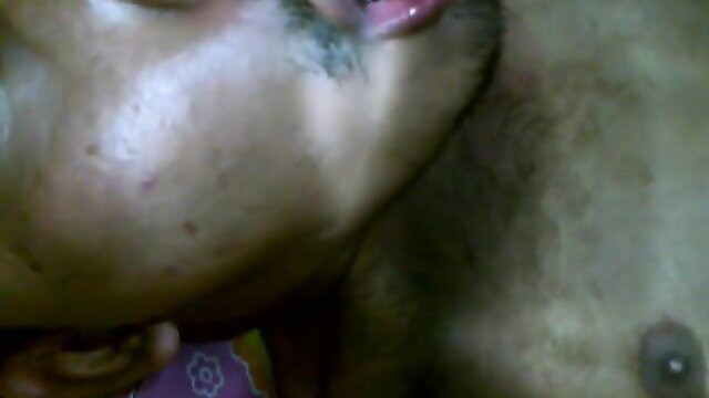 Indian man selfsucking closeup with piss and nipple in amateur fetish thumbnail