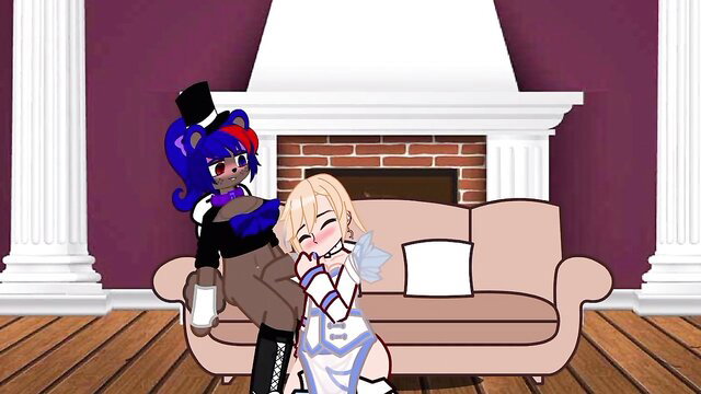 Emma Frost fucks busty blonde Mary in Marvel Rivals futanari scene